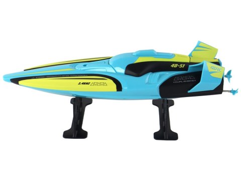 LEAN Toys Łódź Wodna RC 2.4G Żółto-Turkusowa Wodoodporna Pilot Do Sterowania