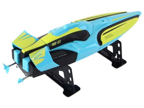 LEAN Toys Łódź Wodna RC 2.4G Żółto-Turkusowa Wodoodporna Pilot Do Sterowania