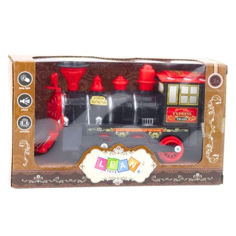 LEAN Toys Lokomotywa Klasyczna Elektryczna Czujnik Przeszkód Światła Dźwięki