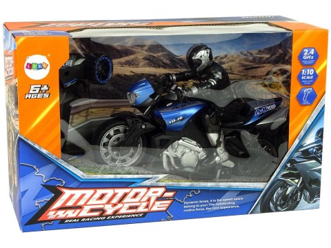 LEAN Toys Motor Sportowy R/C 2.4G Zasięg 35 m 1:10 Niebieski