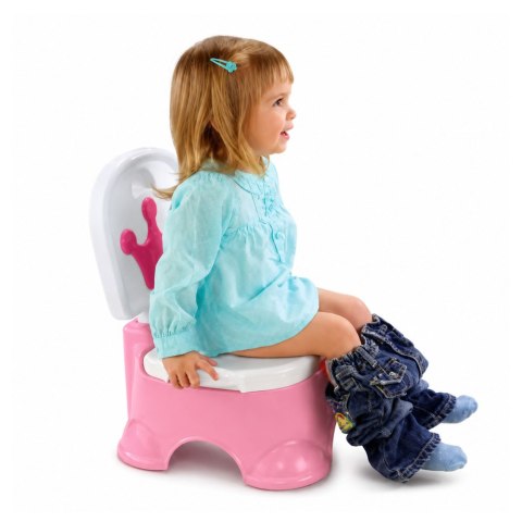 LEAN Toys Nocnik Interaktywny Różowy z Koroną Muzyczny WC Dla Malucha 5w1