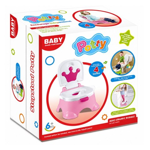 LEAN Toys Nocnik Interaktywny Zielony z Niebieską Koroną Muzyczny WC Dla Malucha 5w1
