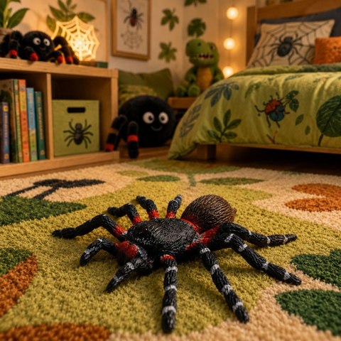 LEAN Toys Pająk Tarantula Gumowa Figurka Rozciągliwa Realistyczna Czarny 10 cm
