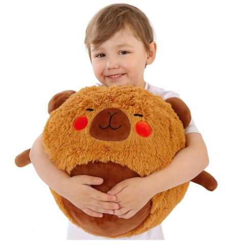 LEAN Toys Piłka Do Skakania Rosnąca Pluszowa Kapibara Brązowa Pompka 50 cm