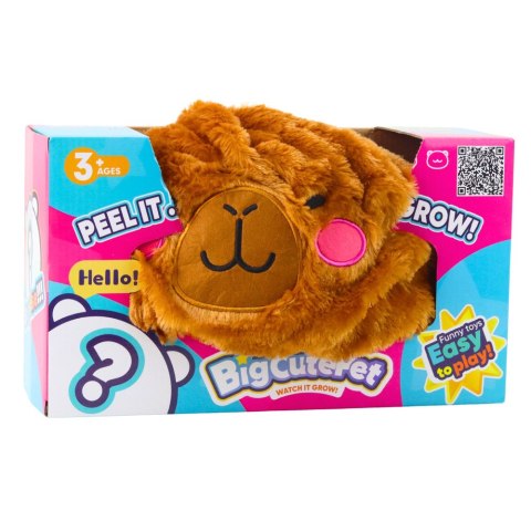 LEAN Toys Piłka Do Skakania Rosnąca Pluszowa Kapibara Brązowa Pompka 50 cm
