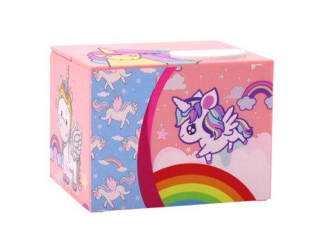 LEAN Toys Skarbonka Jednorożec Nauka Oszczędzania Unicorn Różowy Melodia
