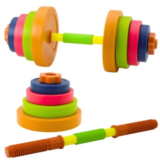 LEAN Toys Sztanga Dla Dzieci Pianka Antypoślizgowa 8 Talerzy Plastikowa Kolorowa