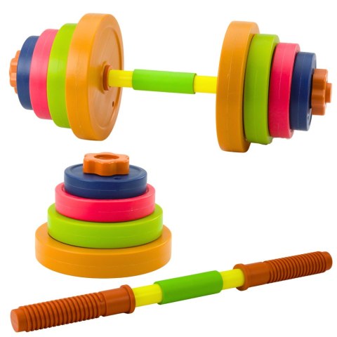 LEAN Toys Sztanga Dla Dzieci Pianka Antypoślizgowa 8 Talerzy Plastikowa Kolorowa