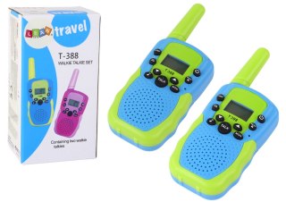 LEAN Toys Walkie Talkie Krótkofalówki Zielono - Niebieski Zasięg 3km Dla Dzieci