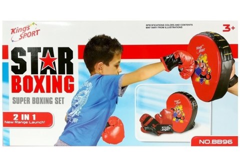 LEAN Toys Zestaw Bokserski Rękawice Tarcza Sporty Walki