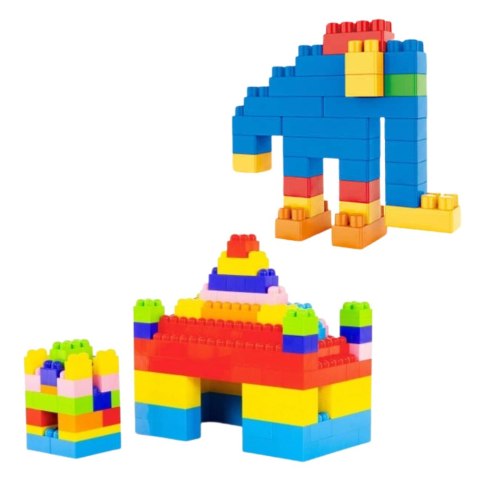 LEAN Toys Zestaw Klocki Konstrukcyjne Przestrzenne Kolorowe 180 el.