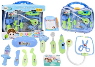 LEAN Toys Zestaw Medyczny Małego Doktora W Walizce Światła Dźwięki Niebieski