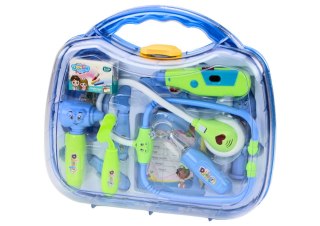 LEAN Toys Zestaw Medyczny Małego Doktora W Walizce Światła Dźwięki Niebieski