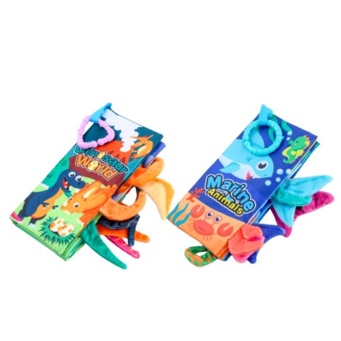 LEAN Toys Zestaw Miękkie Kolorowe Książeczki Edukacyjne Sensoryczne Dla Malucha 4szt