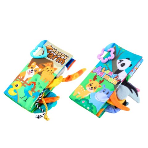 LEAN Toys Zestaw Miękkie Kolorowe Książeczki Edukacyjne Sensoryczne Dla Malucha 4szt