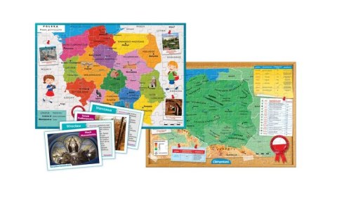 Clementoni Gra edukacyjna Odkrywamy Polskę Uczę się Bawiąc Język Polski Clementoni 50776