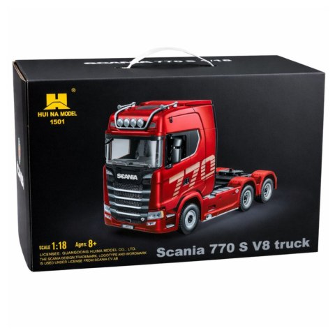 HUINA Ciągnik Siodłowy Ciężarówka Scania Zdalnie Sterowana RC Huina Zielony 1:18