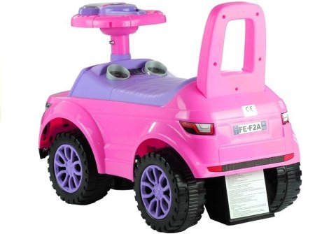 LEAN CARS Jeździk dla Malucha 613W Gra + Świeci Różowy