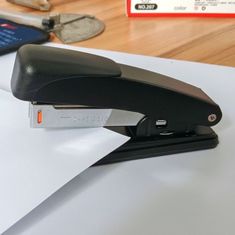 LEAN Klasyczny Zszywacz Biurowy Metalowy Czarny Zszywki 50mm 24/6 26/6