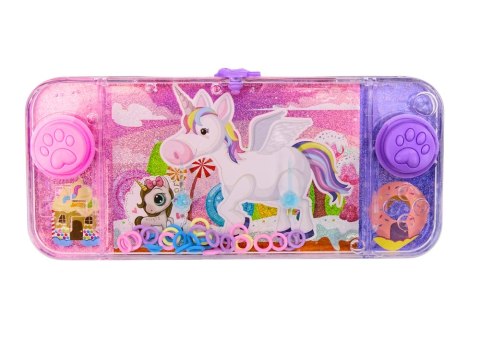 LEAN TOYS Gra Wodna Zręcznościowa Fioletowa Magiczne Jednorożce Pad Konsola