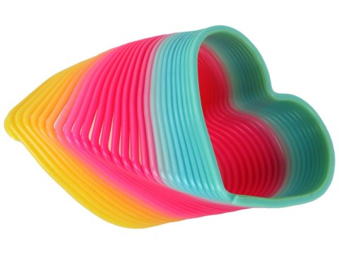 LEAN TOYS Kultowa Tęczowa Sprężyna Serce Uspokajająca Gadżet 6CM