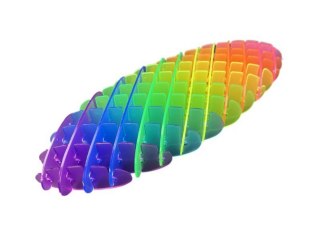 LEAN TOYS Zabawka Fidget Tęczowa Przezroczysta Antystresowa Kolorowa Elastyczna 12cm