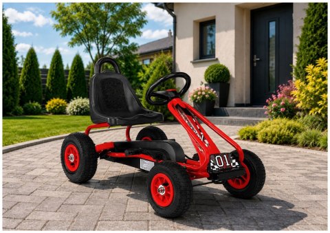 LEAN Toys Gokart na Pedały G201 Czerwony
