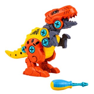 LEAN Toys Klocki Konstrukcyjne Dinozaury Zestaw do Skręcania z Wkrętarką 4w1