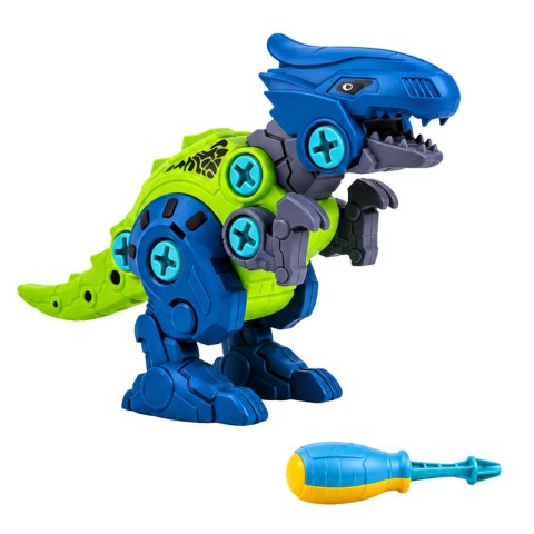 LEAN Toys Klocki Konstrukcyjne Dinozaury Zestaw do Skręcania z Wkrętarką 4w1