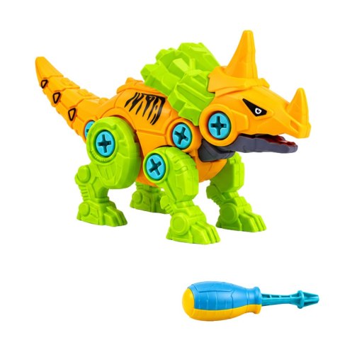 LEAN Toys Klocki Konstrukcyjne Dinozaury Zestaw do Skręcania z Wkrętarką 4w1