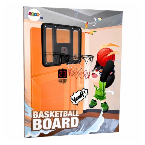 LEAN Toys Kosz Do Koszykówki Wiszący Tablica Z Licznikiem Punktów Światła Dźwięki