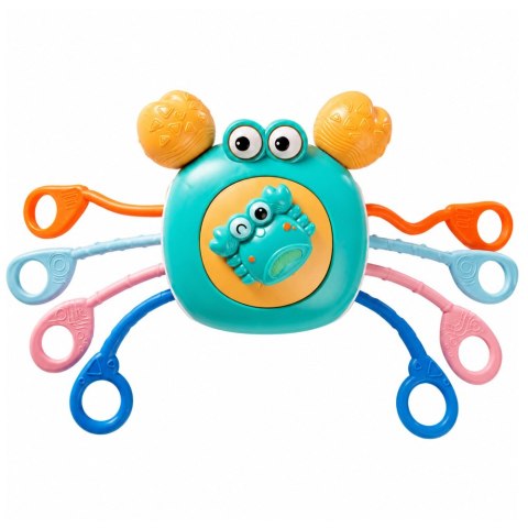 LEAN Toys Krab Sensoryczny Zabawka Edukacyjna Dla Malucha Grzechotka Gryzak Niebieski
