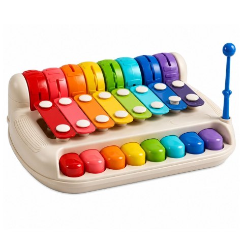 LEAN Toys Ksylofon Dziecięcy Pianinko Kolorowe Instrument Muzyczny 2w1 Pałeczka