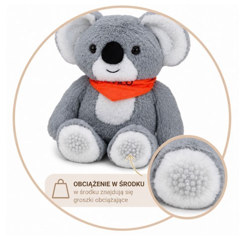 LEAN Toys Miś Koala Pluszak Obciążeniowy Terapeutyczny Maskotka 1.3 KG Szary 35 cm