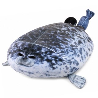 LEAN Toys Pluszowa Foka Maskotka Przytulanka Naturalna Kolorystyka Szara 38 cm