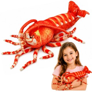 LEAN Toys Pluszowa Maskotka Przytulanka Duża Krewetka Zwierzę Morskie 55 cm