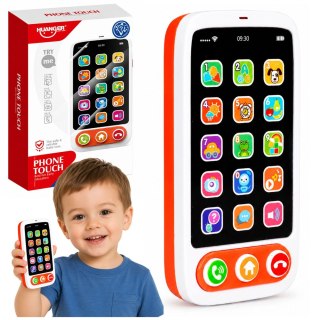 LEAN Toys Smartfon Dziecięcy Telefon Interaktywny Edukacyjny Dźwięki Światła