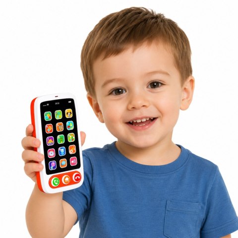 LEAN Toys Smartfon Dziecięcy Telefon Interaktywny Edukacyjny Dźwięki Światła
