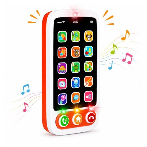 LEAN Toys Smartfon Dziecięcy Telefon Interaktywny Edukacyjny Dźwięki Światła