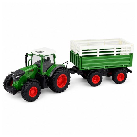 LEAN Toys Traktor Rolniczy z Przyczepą Wywrotką Zdalnie Sterowany RC Światła 1:24