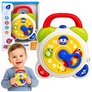 LEAN Toys Zegar Budzik Interaktywny Sensoryczny Dla Malucha Światła Dźwięki