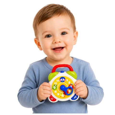 LEAN Toys Zegar Budzik Interaktywny Sensoryczny Dla Malucha Światła Dźwięki