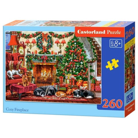 Castorland Puzzle świąteczne 260-elementów Cozy Fireplace