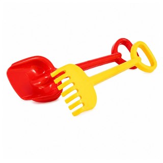 HEMAR Duża Łopatka i Grabki Dla Dzieci Do Piasku 55cm Mix Kolorów