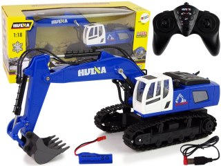HUINA Koparka Gąsienicowa Pilot R/C Zdalnie Sterowana Metalowe Elementy Niebieska