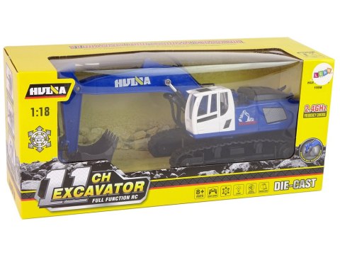 HUINA Koparka Gąsienicowa Pilot R/C Zdalnie Sterowana Metalowe Elementy Niebieska