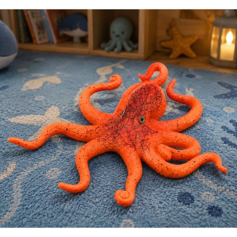 LEAN TOYS Gumowa Figurka Ośmiornica Rozciągliwa Realistyczna Zwierzę Morskie 12cm