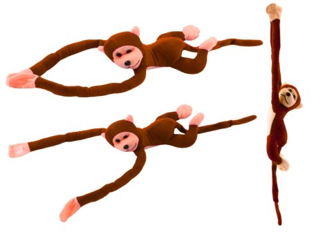 LEAN TOYS Maskotka Pluszowa Małpka z Dźwiękiem Ciemno Brązowa 60 cm