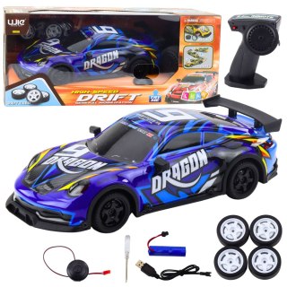 LEAN Toys Auto Sportowe Zdalnie Sterowane RC Podświetlana Karoseria Drift Niebieski