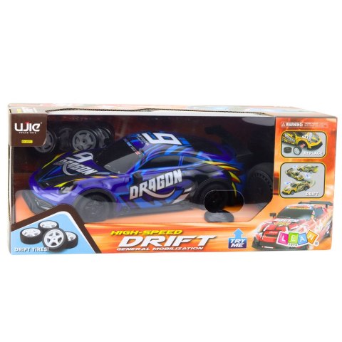 LEAN Toys Auto Sportowe Zdalnie Sterowane RC Podświetlana Karoseria Drift Niebieski